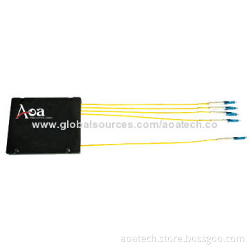 PLC Splitter with ABS Box, 1 x 4, 1 x 8, 1 x 16, 1 x 32, Low-insertion Loss and PolarizationNew